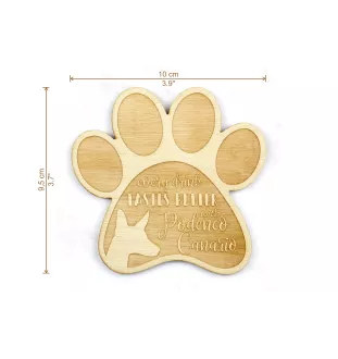 Canarian Warren Hound, Podenco Canario - Mug coaster, engraved coaster with dog, gift for dog lover by Art-Dog brand