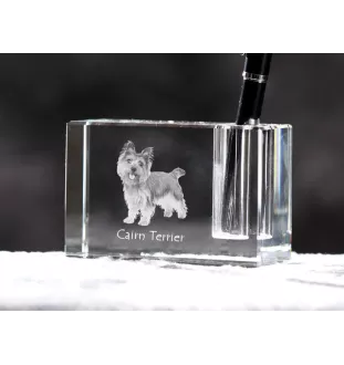 Cairn Terrier - Stifthalter, Kristallorganizer mit Hundefoto, einzigartige Schreibtischdekoration der Marke Art-Dog