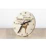 Canarian Warren Hound, Podenco Canario - clock with a dog, wooden clock, wall clock for dog lovers, clock for desk and shelf, Art-Dog