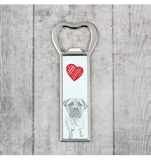 Bullmastiff - bottle opener with a dog, personalized fridge opener, unique gift for a man by Art-Dog brand