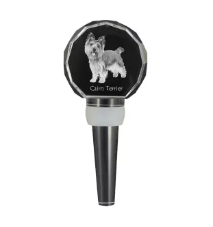 Cairn Terrier - Bouchon de bouteille en cristal, bouchon de vin unique avec photo, cadeau personnalisé pour sommelier par la marque Art-Dog