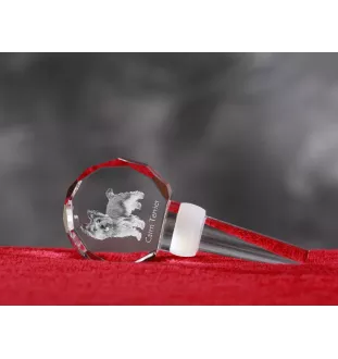 Cairn Terrier - Bouchon de bouteille en cristal, bouchon de vin unique avec photo, cadeau personnalisé pour sommelier par la marque Art-Dog