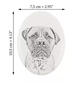 Bullmastiff - une plaque commémorative avec une photo de chien, une plaque funéraire avec une impression, une plaque ovale personnalisée de la marque Art-Dog