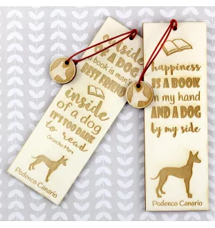 Chien de garenne des Canaries, Podenco canario - marque-page pour livre avec chien, marque-page personnalisé, accessoire canin pour les lecteurs de la marque Art-Dog
