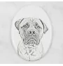 Bullmastiff - une plaque commémorative avec une photo de chien, une plaque funéraire avec une impression, une plaque ovale personnalisée de la marque Art-Dog