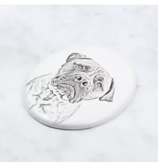 Bullmastiff - une plaque commémorative avec une photo de chien, une plaque funéraire avec une impression, une plaque ovale personnalisée de la marque Art-Dog
