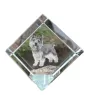 Cairn Terrier - un cube de cristal avec une photo, une photo de cheval dans le cristal, un presse-papiers cubique de la marque Art-Dog