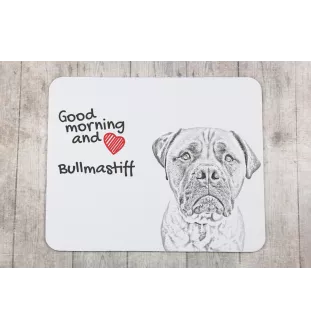 Bullmastiff - tapis de souris personnalisé avec impression, tapis de souris personnalisé avec chien, accessoire unique pour employé de bureau de la marque Art-Dog