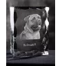 Bullmastiff - Kristall mit einem Hundebild, Glasstatuette mit einem Bild, einzigartiger Bilderrahmen der Marke Art-Dog