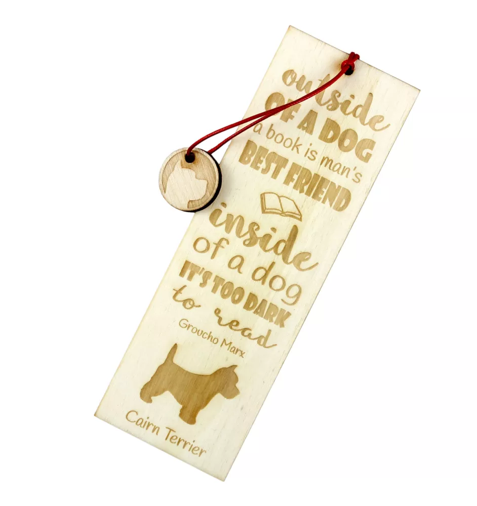 Cairn Terrier - dog bookmark, personalized bookmark, gift for bookworm from Art-Dog brand