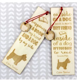 Cairn Terrier - Lesezeichen mit Hund, personalisiertes Lesezeichen, Geschenk für Bücherwurm von der Marke Art-Dog