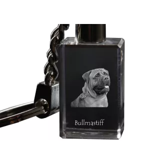 Bullmastiff - Schlüsselanhänger aus Kristall mit Hundefoto, beleuchteter Schlüsselanhänger, einzigartiges Geschenk der Marke Art-Dog