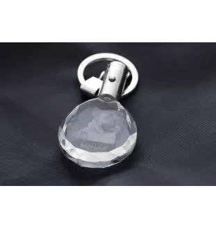 Bullmastiff - pendant with a photo of a dog, crystal key ring in a gift box, a unique gift by Art-Dog