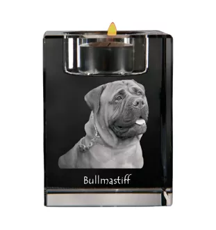 Bullmastiff świecznik kryształowy z psem Art-Dog