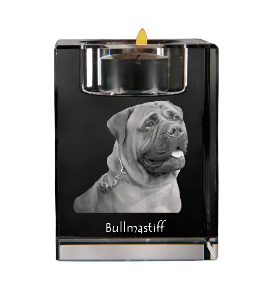 Bullmastiff świecznik kryształowy z psem Art-Dog