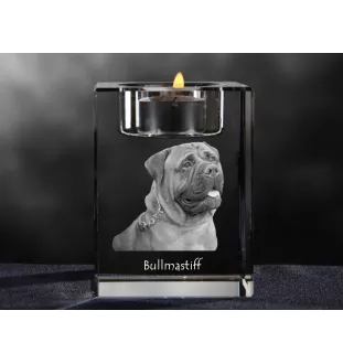 Bullmastiff świecznik kryształowy z psem Art-Dog