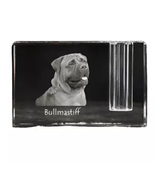 Bullmastiff penholder kryształowy z psem Art-Dog