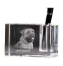 Bullmastiff - Stifthalter, Kristallorganizer mit Hundefoto, einzigartige Schreibtischdekoration der Marke Art-Dog