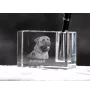 Bullmastiff - Porte-stylos, organiseur en cristal avec photo de chien, décoration de bureau unique par la marque Art-Dog