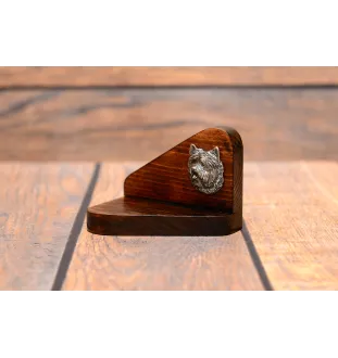 Cairn Terrier - wooden candle holder with a dog, tealight holder, a memorial place for a dog by Art-Dog brand