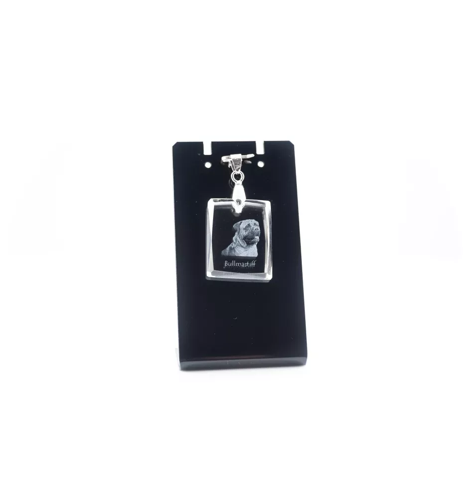Bullmastiff - Pendentif chien en cristal, collier photo, bijoux uniques par Art-Dog