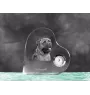 Bullmastiff - horloge en cristal avec une photo de chien, horloge de table en forme de cœur, horloge debout personnalisée de la marque Art-Dog