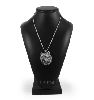 Cairn Terrier posrebrzany naszyjnik na łańcuszki Art-Dog