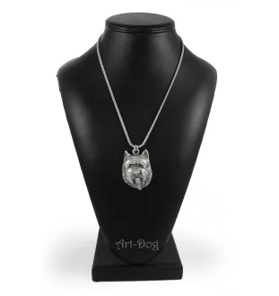 Cairn Terrier II - un collier avec un chien, un pendentif de chien sur une chaîne en argent, un bijou unique de la marque Art-Dog