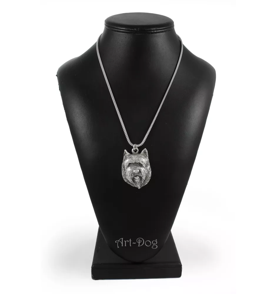 Cairn Terrier II posrebrzany naszyjnik na łańcuszki Art-Dog