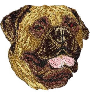 Bullmastiff - écusson en forme de chien, patch brodé, décoration unique pour sac à dos de la marque Art-Dog