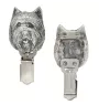 Cairn Terrier - brooch with a clip, holder for a start number, silver-plated dog show pin from the Art-Dog brand