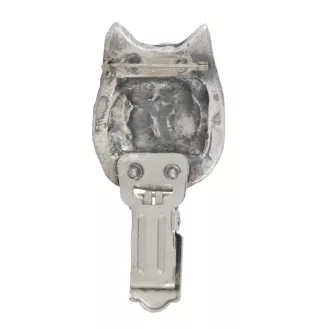 Cairn Terrier - brooch with a clip, holder for a start number, silver-plated dog show pin from the Art-Dog brand