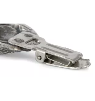 Cairn Terrier - brooch with a clip, holder for a start number, silver-plated dog show pin from the Art-Dog brand