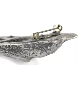 Cairn Terrier - brooch with a clip, holder for a start number, silver-plated dog show pin from the Art-Dog brand