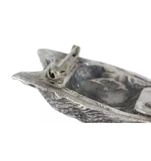 Cairn Terrier - Brosche mit Clip, Startnummernhalter, versilberte Anstecknadel für Hundeausstellungen der Marke Art-Dog