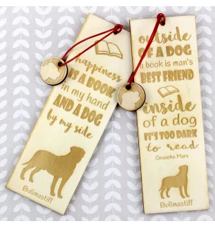 Bullmastiff - dog bookmark, personalized bookmark, gift for bookworm from Art-Dog brand