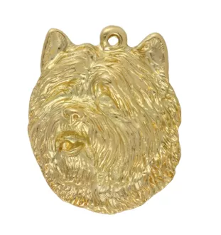 Cairn Terrier brelok i naszyjnik pozłacane w pudełku Art-Dog