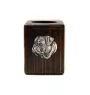Bullmastiff II - wooden candle holder with a dog, a unique souvenir after losing a dog, a handicraft from the Art-Dog brand