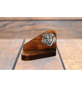 Bullmastiff II - wooden candle holder with a dog, tealight holder, a memorial place for a dog by Art-Dog brand