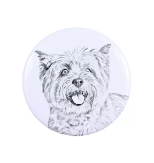 Cairn Terrier przypinka z psem duża Art-Dog
