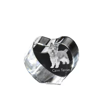 Cairn Terrier - Hundebild im Kristall, Kristallherz, einzigartiger Bilderrahmen der Marke Art-Dog