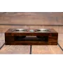 Cairn Terrier II - wooden stand with bowls for a dog, steel dog bowls, a gift for adopting a dog from the Art-Dog brand