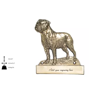 Bullmastiff - plaque d'adresse avec chien, plaque de nom en laiton, plaque de porte personnalisée avec le nom de la marque Art-Dog