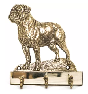 Bullmastiff - porte-clés avec chien, support en laiton pour accessoires pour chiens, élégante décoration pour le couloir de la marque Art-Dog