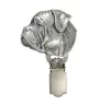 Bullmastiff - Brosche mit Clip, Startnummernhalter, versilberte Anstecknadel für Hundeausstellungen der Marke Art-Dog