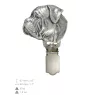 Bullmastiff - brooch with a clip, holder for a start number, silver-plated dog show pin from the Art-Dog brand