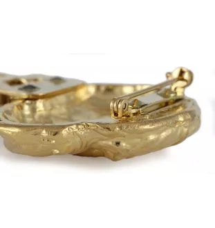 Bullmastiff - Brosche mit Clip, vergoldeter Startnummernhalter, elegante Hundeaustellungsnadel der Marke Art-Dog