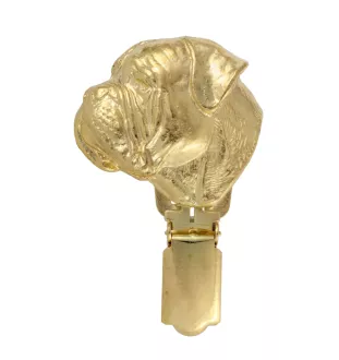 Bullmastiff - broche avec pince, support doré pour numéro de départ, cadeau pour exposition de chiens de la marque Art-Dog