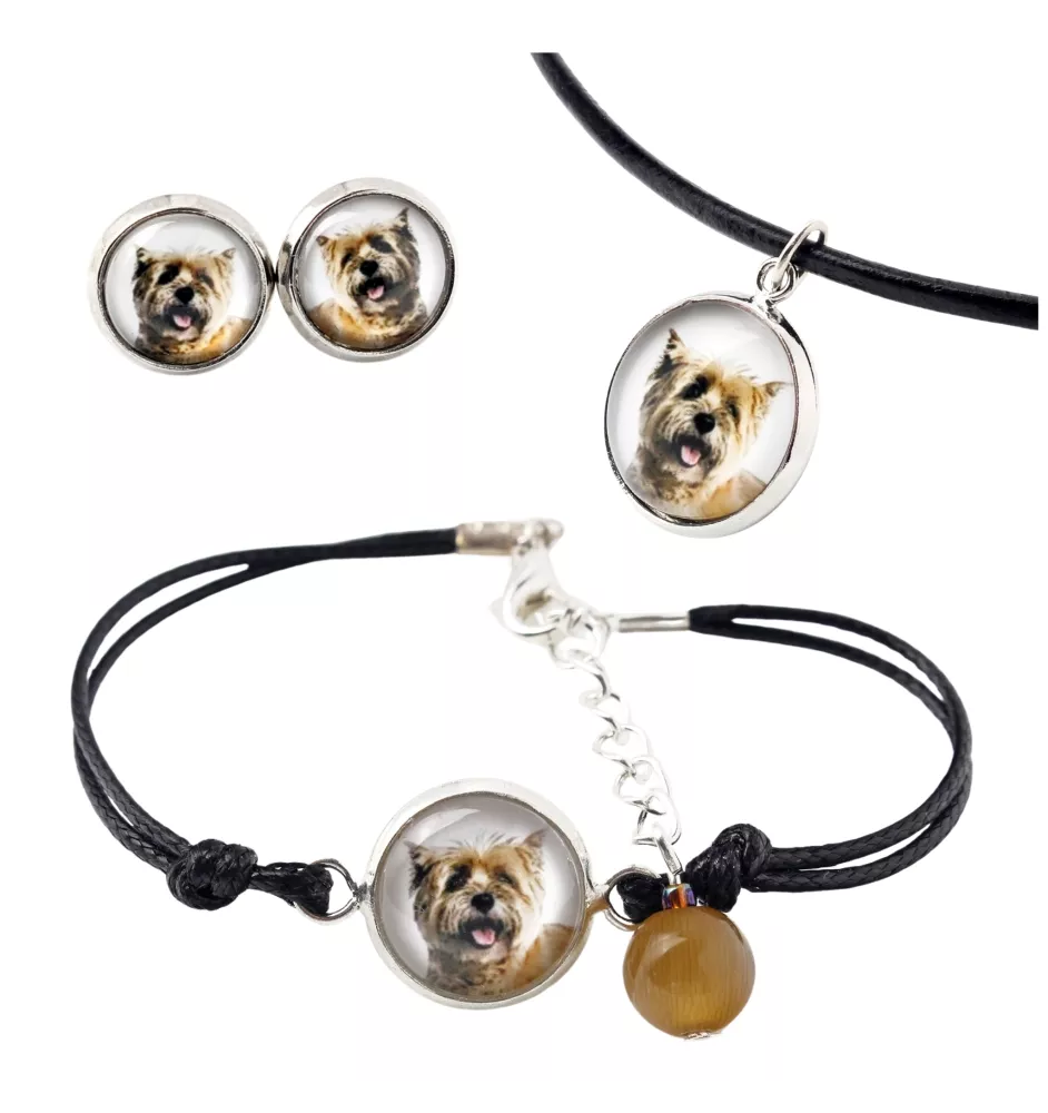 Cairn Terrier - ensemble de bijoux dans une boîte, collier, boucles d'oreilles, bracelet, produits de la marque Art-Dog