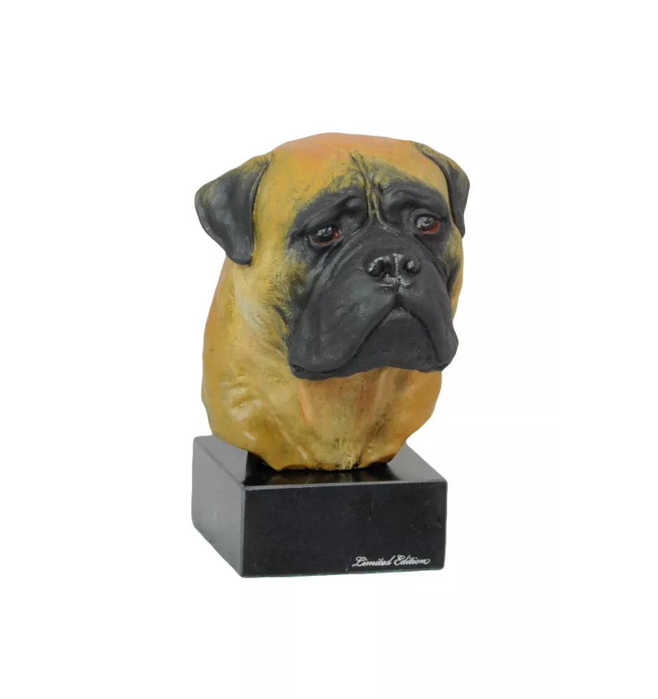 Bullmastiff - bemalte Figur, Statue, Skulptur, vom Künstler hergestellt, Marke Art-Dog